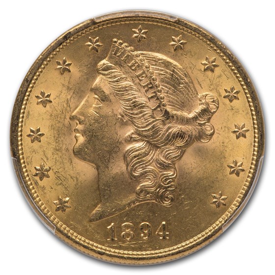 1894-S $20 Liberty Gold Double Eagle MS-63+ PCGS 1894-S $20 Liberty Gold Double Eagle MS-63+ PCGS